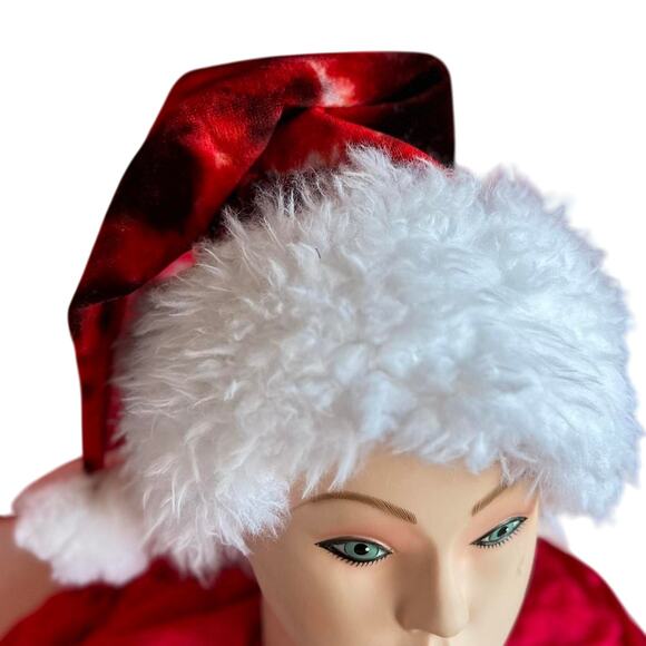 Santa Hat Handmade Holiday Wear Christmas Hat Old Saint Nick Hippie Festive - Picture 2 of 7